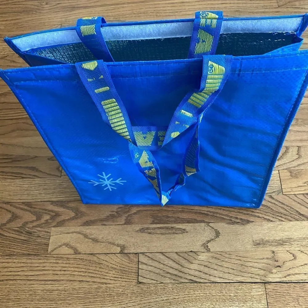IKEA Large Insulated Shopping Tote – Hard to Find, Velcro Closure, NWT
